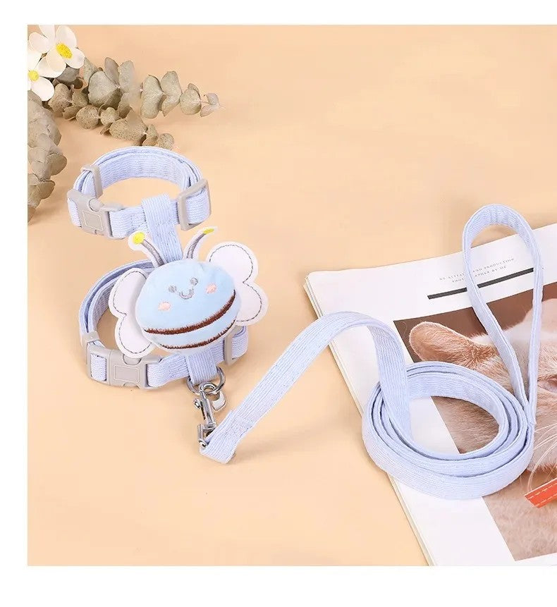 BeeHug™ Harness – Adjustable Cartoon Bee Leash for Cats & Small Dogs