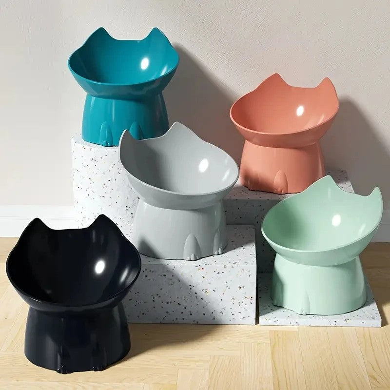 Smart Cat Bowl™ – Elevated & Anti-Tip Design for Healthy Eating!