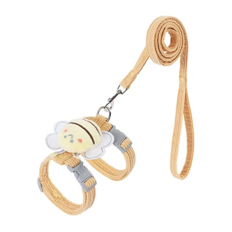 BeeHug™ Harness – Adjustable Cartoon Bee Leash for Cats & Small Dogs