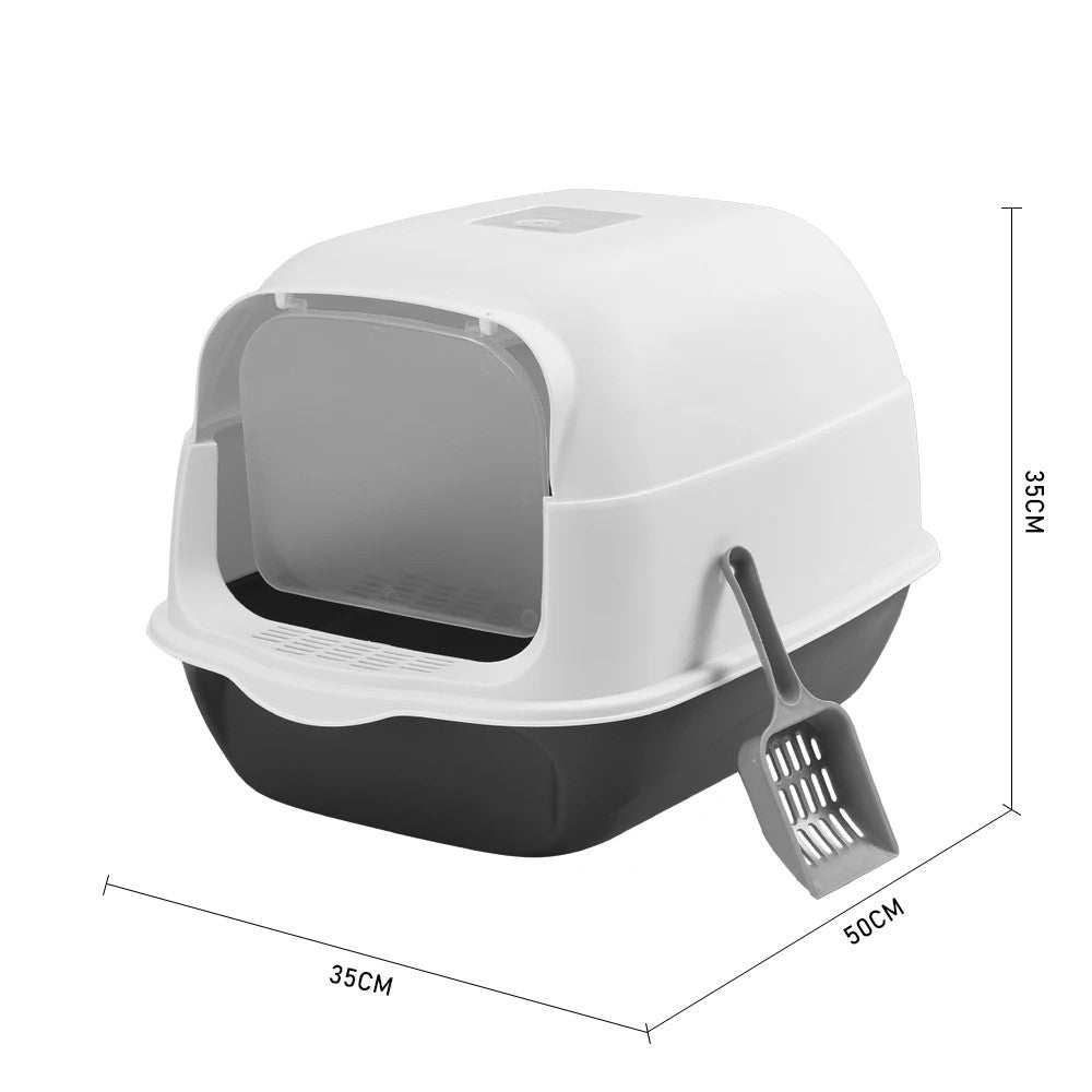 VoltSify™ Flip-Top Cat Litter Box with Scoop & Deodorizer