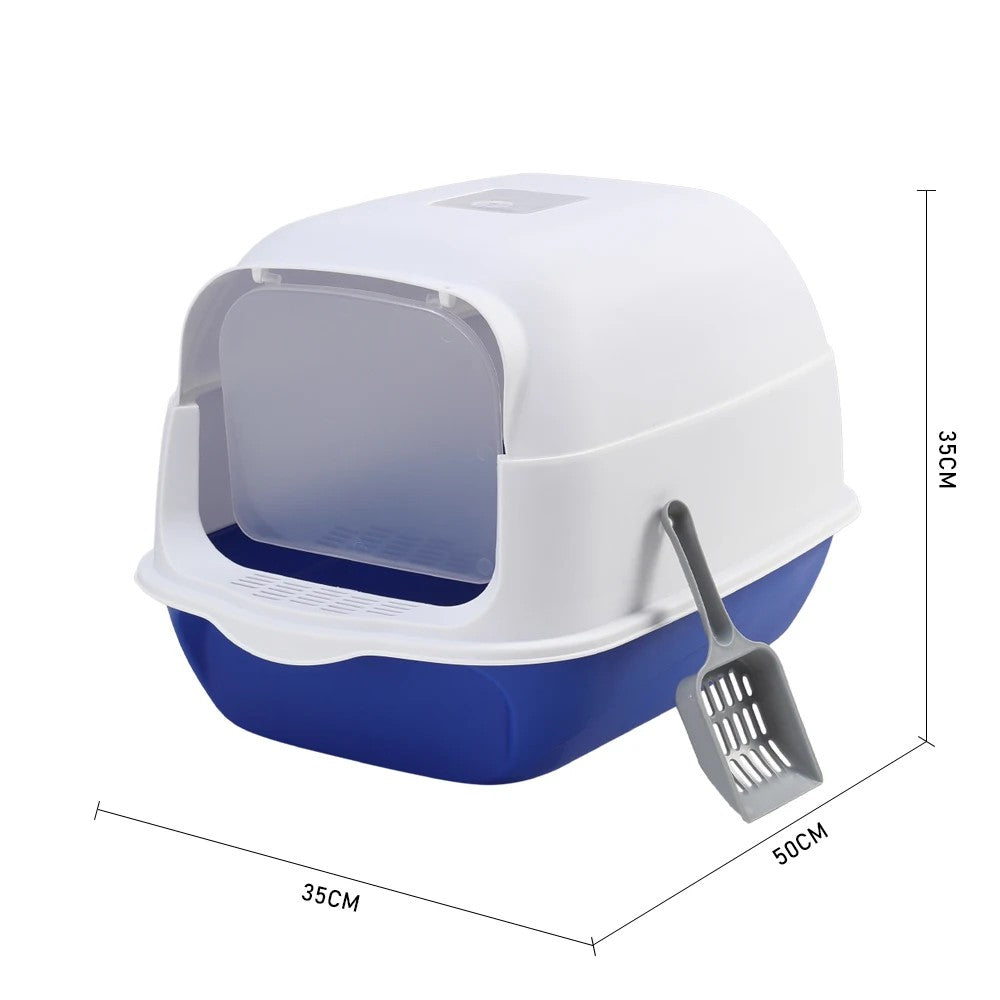 VoltSify™ Flip-Top Cat Litter Box with Scoop & Deodorizer