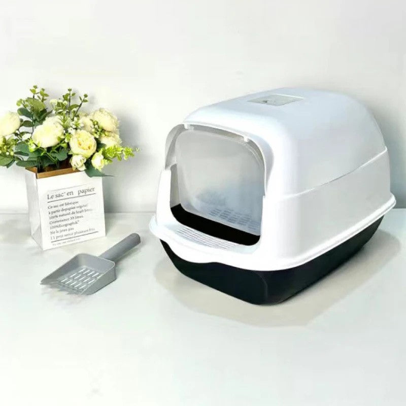 VoltSify™ Flip-Top Cat Litter Box with Scoop & Deodorizer