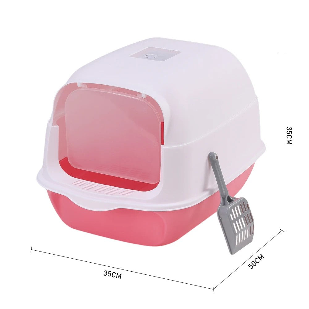 VoltSify™ Flip-Top Cat Litter Box with Scoop & Deodorizer