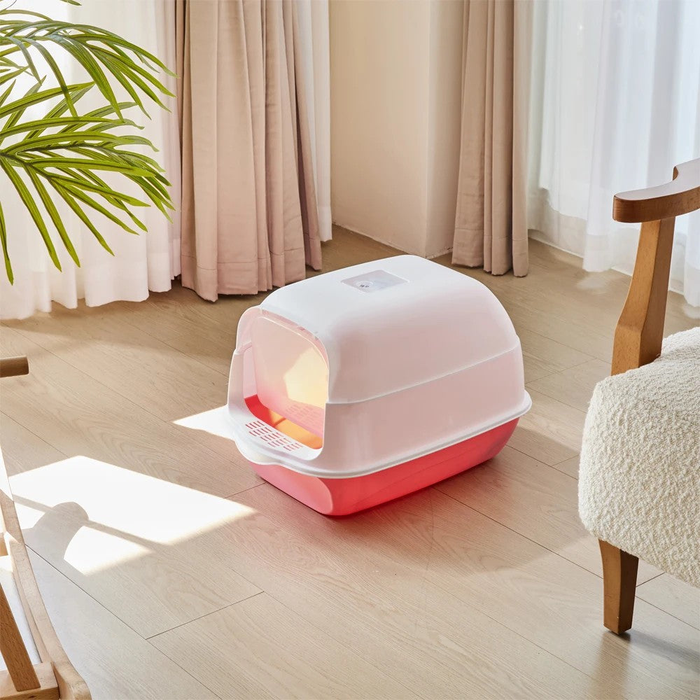 VoltSify™ Flip-Top Cat Litter Box with Scoop & Deodorizer