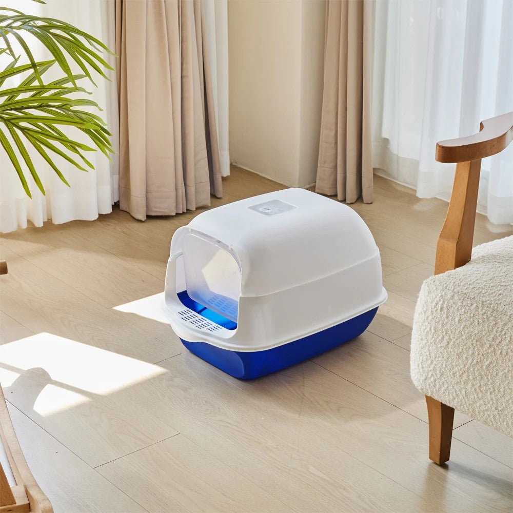 VoltSify™ Flip-Top Cat Litter Box with Scoop & Deodorizer