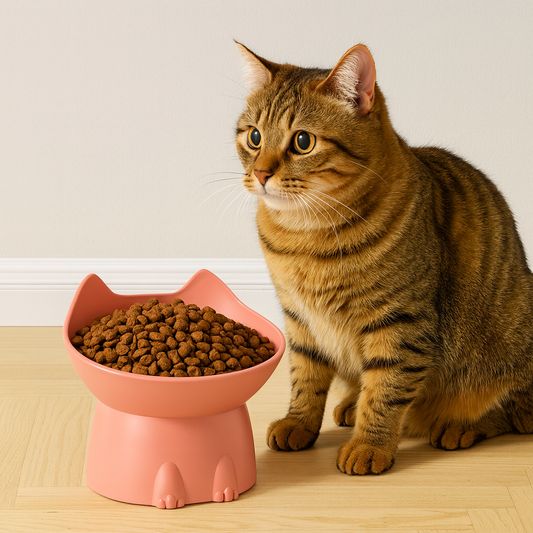 Smart Cat Bowl™ – Elevated & Anti-Tip Design for Healthy Eating!